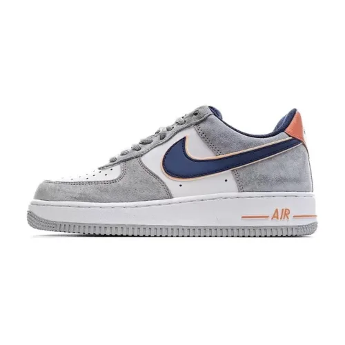Air Force 1 07 Low White Cool Grey Navy Blue Orange
