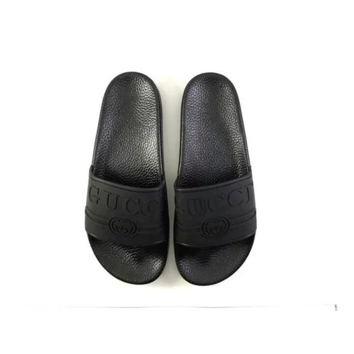 Sandal Flippers Gucci Track Black Logo - SJTSTORE