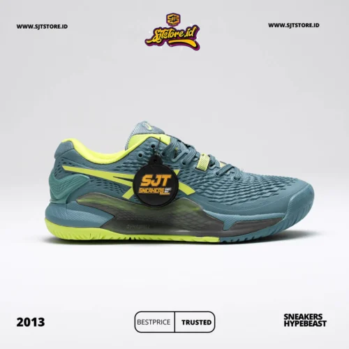 Asics Gel-Resolution 9 Steel Blue Hazard Green